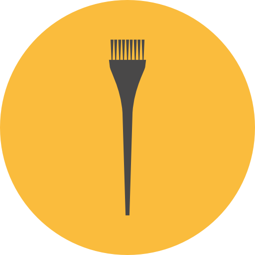 Beauty, Hair Salon, Grooming, Hair Dye Brush Icon