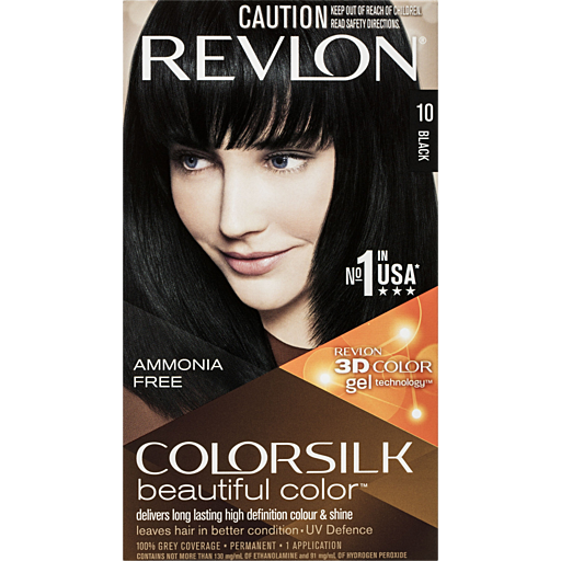 Revlon Colorsilk Hair Color Permanent Black One Application
