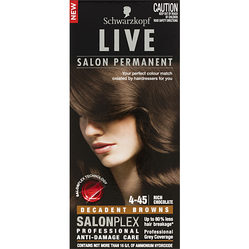 Schwarzkopf Live Hair Colour Salon Permanent Rich Chocolate Brown