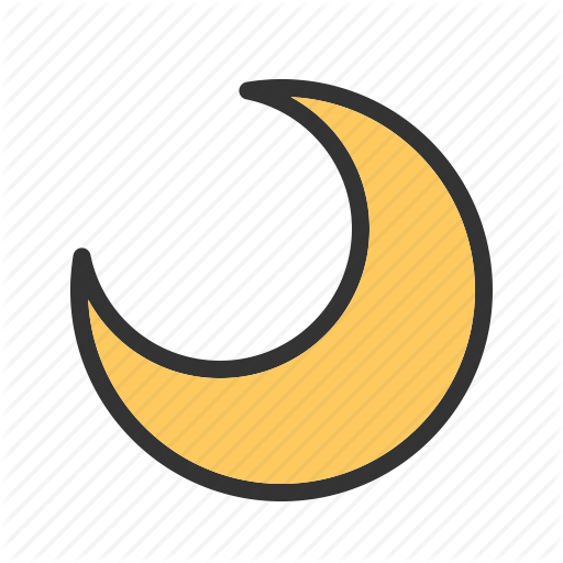 Circle, Half Moon, Midnight, Moon, Moonlight, Semi Circle, Star Icon