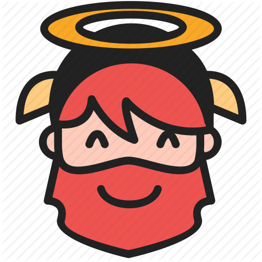 Dwarf, Emoji, Emoticon, Face, Halo, Innocent Icon