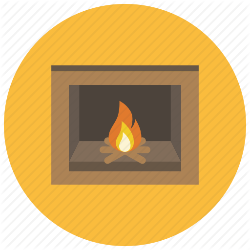Fire, Fireplace, Hearth, Heat, Home, Winter Icon