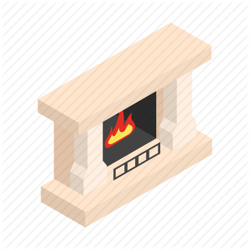 Fireplace, Flame, Home, Isometric, Merry, Stove, Winter Icon