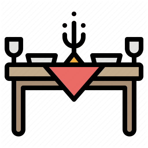 Chair, Dinner, Furniture, Restaurant, Table Icon