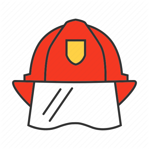 Firefighter, Fireman, Hard Hat, Headwear, Helmet, Protection Icon