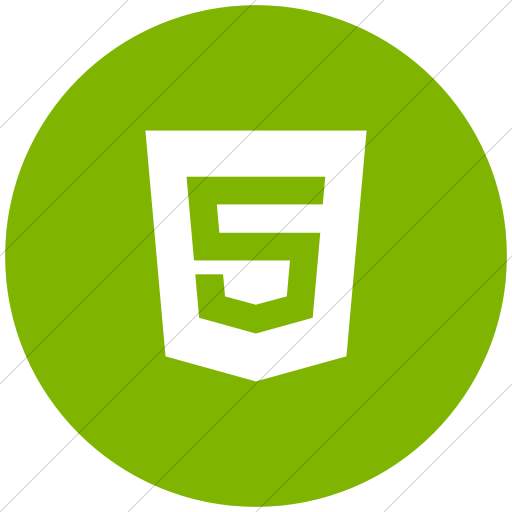 Flat Circle White On Green Social Media Icon