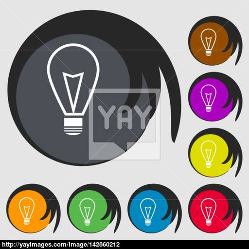 Light Lamp Sign Icon Idea Symbol Lightis On Symbols On Eight