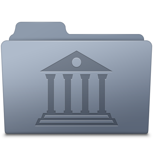 Library Folder Graphite Icon Smooth Leopard Iconset Mcdo Design