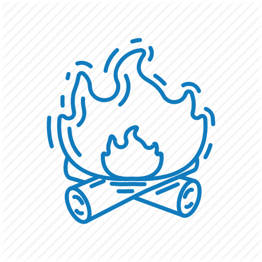 Burn, Fire, Hike, Wood Icon