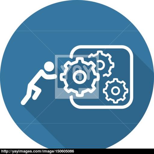 Integration Of Innovation Icon Flat Design Vector