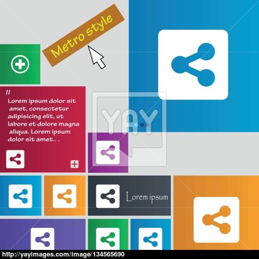 Share Icon Sign Buttons Modern Interface Website Buttons