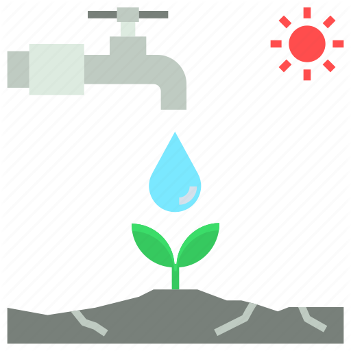 Agriculture, Irrigation, Save, Stress, Water Icon