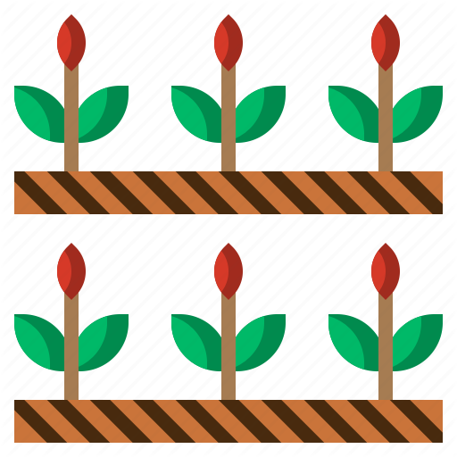 Farming, Garden, Grass, Ground, Irrigation, Leaves, Plant Icon