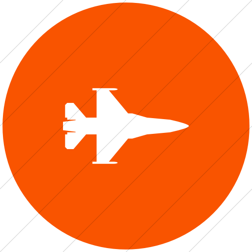 Flat Circle White On Orange Bootstrap Font Awesome