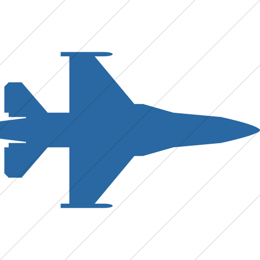 Simple Blue Bootstrap Font Awesome Fighter Jet Icon
