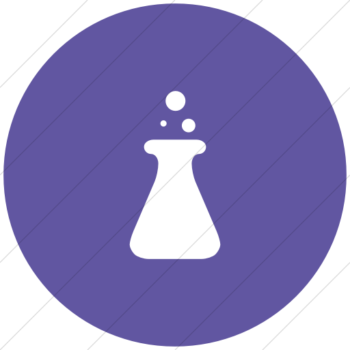 Flat Circle White On Purple Raphael Lab Icon