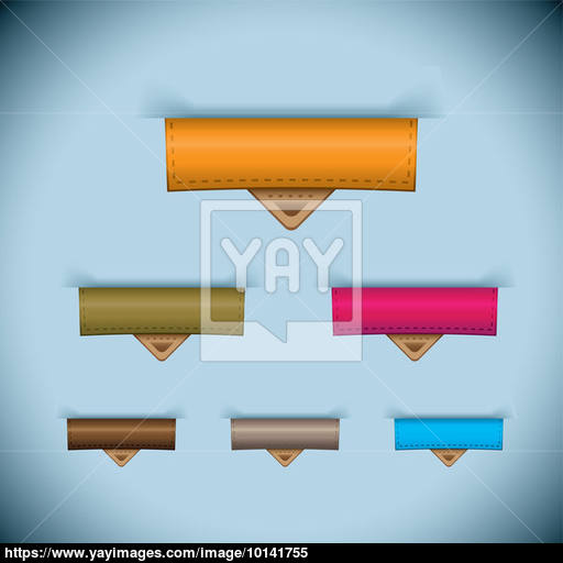 Paper Tab Icon Leather Tag Set Image