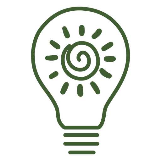 Light Bulb With Sun Inside Icon