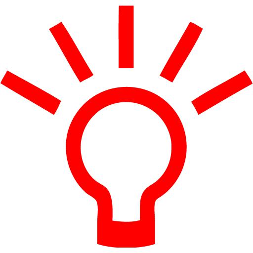 Red Lightbulb Icon