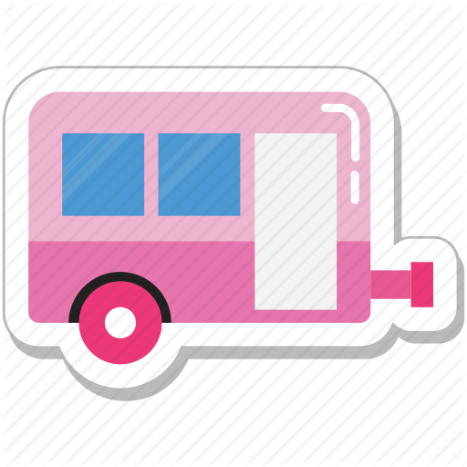 Caravan, Convoy, Living Van, Living Vehicle, Transport Icon
