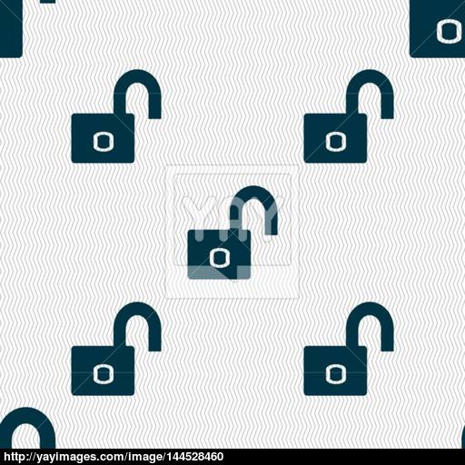 Lock Sign Icon Locker Symbol Seamless Abstract Background