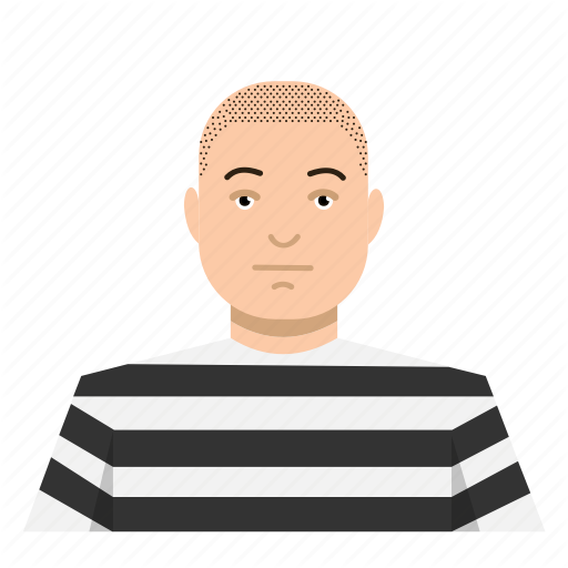 Bold, Boy, Criminal, Jail, Male, Man, Outfit Icon