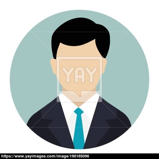 User Icon, Male Avatar In Business Suit Vector Flat Design Vector
