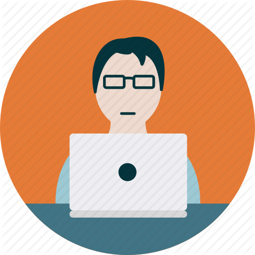 Business, Glasses, Laptop, Manager, Product Icon
