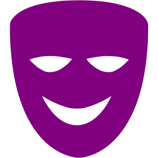 Purple Comedy Mask Icon