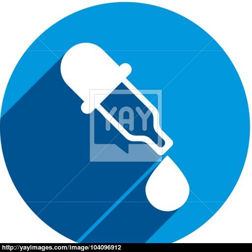Dropper Vector Icon, Medical Pipette, Eyedropper Vector