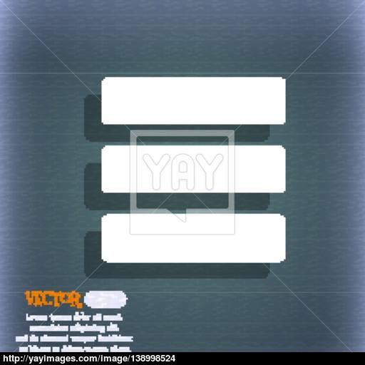List Menu, Content View Options Icon Symbol On The Blue Green