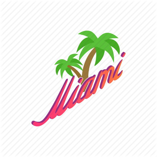 Beach, Isometric, Miami, Nature, Palm, Summer, Trees Icon