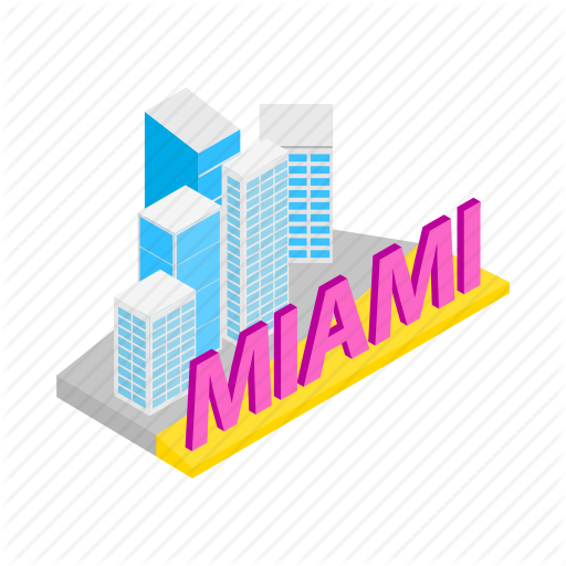 Building, City, Cityscape, Isometric, Miami, Skyline, Skyscraper Icon
