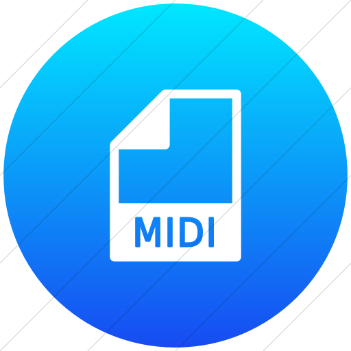 Flat Circle White On Ios Blue Gradient Mime Types