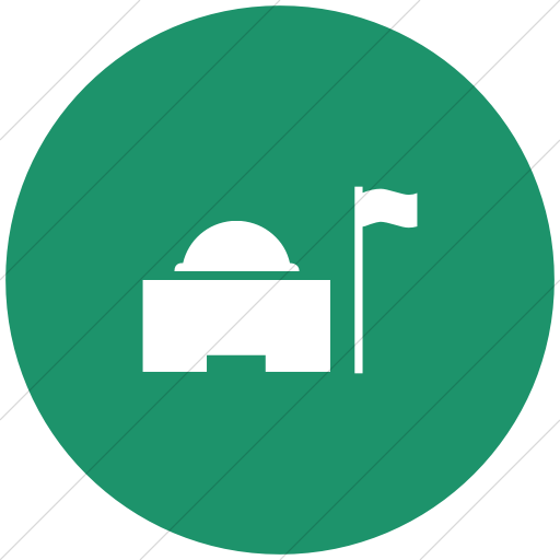 Flat Circle White On Aqua Ocha Humanitarians