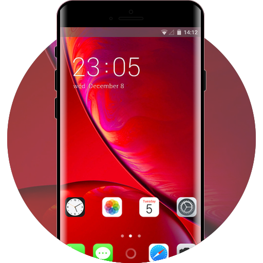Iphone Xr Red Free Android Theme U Launcher