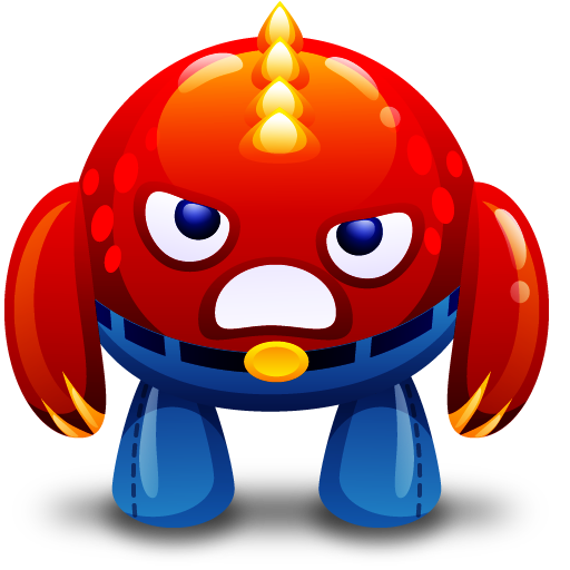 Angry, Monster, Red Icon