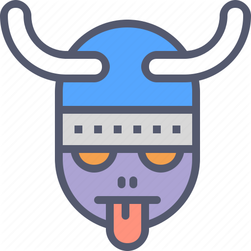 Character, Helmet, Tongue, Viking Icon