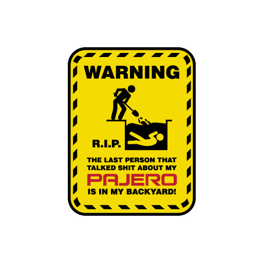 Warning Rip Stickers Pajero Series Cool Best Creative Decal Ebay
