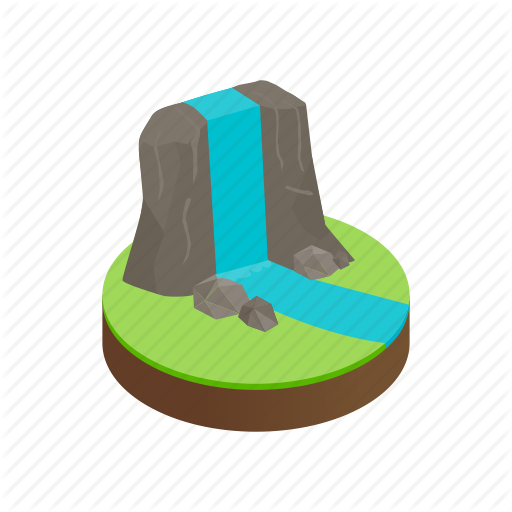 Isometric, Mountain, Nature, Outdoor, Peak, Rock, View Icon