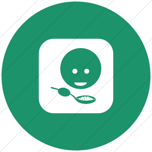 Flat Circle White On Aqua Ocha Humanitarians Inverse