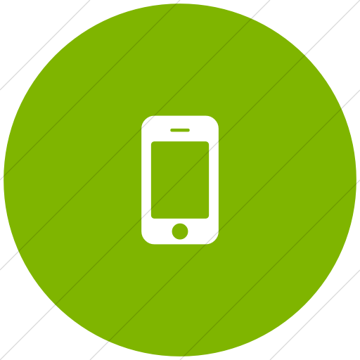 Flat Circle White On Green Bootstrap Font Awesome