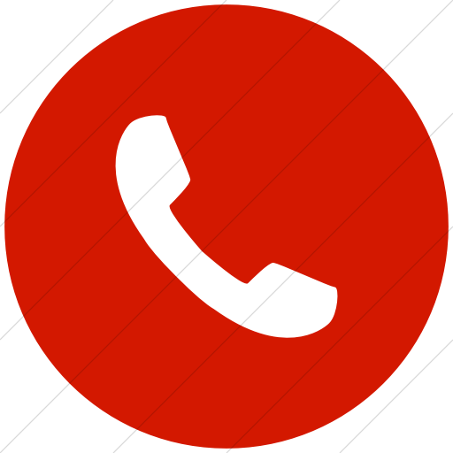 Flat Circle White On Red Broccolidry Phone Icon