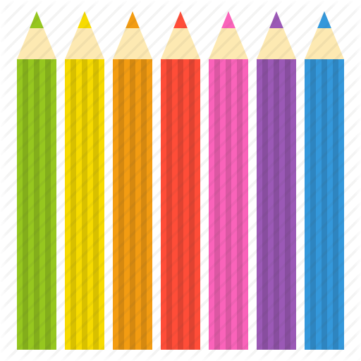 Color Pencil, Colorful, Painting, School, School Supplies Icon