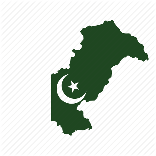 Flag, Map, Pakistan, World Icon