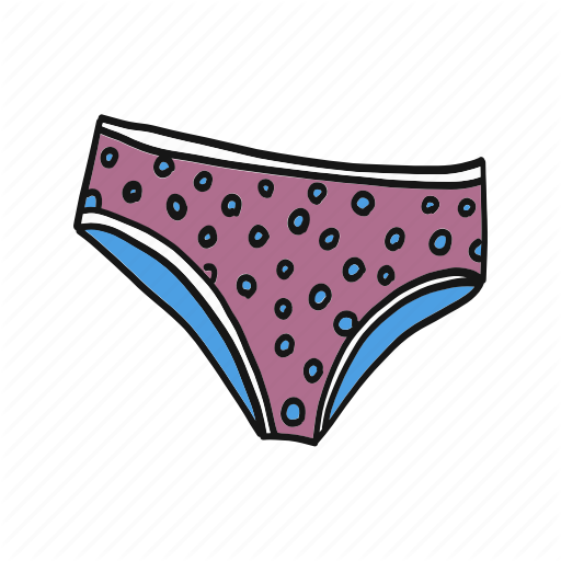 Clothes, Female, Hand Drawn, Panties, Polka Dot, Underpants