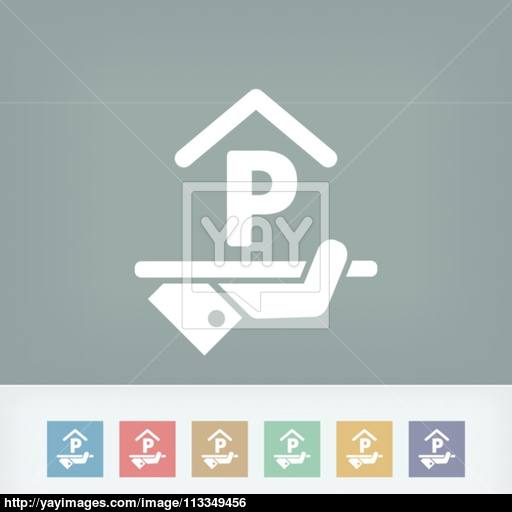 Hotel Icon Parking Vector