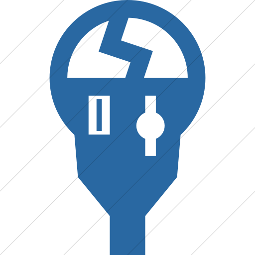 Simple Blue Iconathon Broken Parking Meter Icon