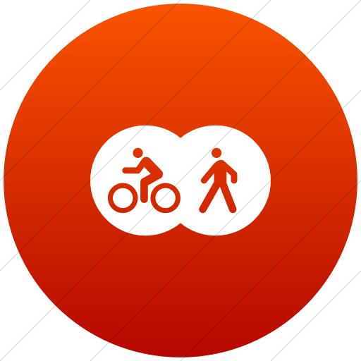 Flat Circle White On Red Gradient Iconathon Shared Bike