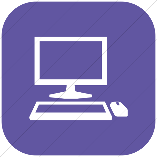 Flat Rounded Square White On Purple Classica Personal